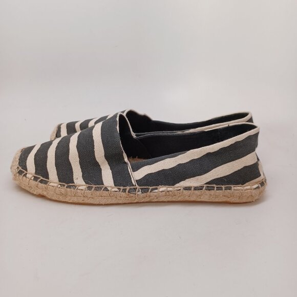 Lucky Brand Flats Tashii Canvas Espadrilles Black Stripes Womens 7 - Picture 2 of 15
